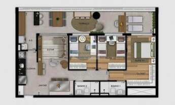 Imagem 7: Apartamento na Saúde, 3 dormitórios, 1 suíte, 2 banheiros Apartamento em const