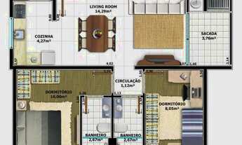 Imagem 5: APARTAMENTO no IRIRIÚ com 2 quartos para VENDA, 58 m²
