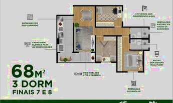 Imagem 5: Apartamento no Urbanova com 68 m² com 3 dormitórios e 1 suíte