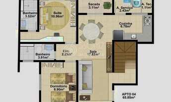 Imagem 7: Cobertura para Venda em Santo André, Vila Assunção, 2 dormitórios, 1 suíte, 3 banheiros, 2
