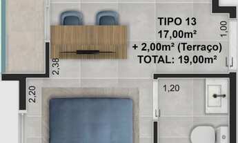 Imagem 5: Studios 18m2 19m2 26m2 na Planta, Metro Guilhermina Esperança ZL direto com proprietário