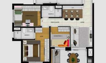 Imagem 2: 3 dorms, 1 suíte c/ 2 vgs + Depósito no Praça Tatuapé, ao lado Do Shopping e Metrô