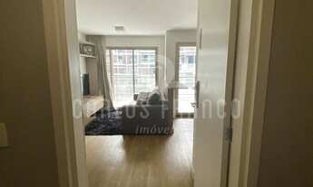 Imagem 1: Apartamento studio de 44m² moderno, mobiliado, quarto/sala, cozinha, banheiro, 1 vaga em P