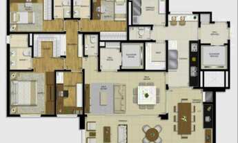 Imagem 5: Apartamento novo a venda 173 m² com 4 quartos ou 3 suítes - 4 vagas em Vila Mariana - São