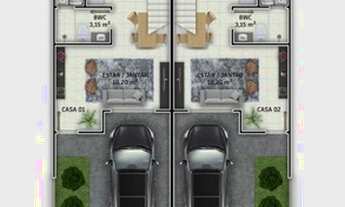 Imagem 2: Sobrado Geminado para Venda em São José, Forquilhas, 3 dormitórios, 2 banheiros, 1 vaga