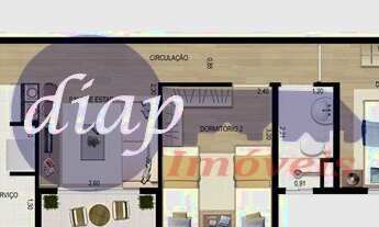 Imagem 2: Lindo apartamento, com 2 dormitórios e uma vaga de garagem. Imóvel bem decorado em condomí