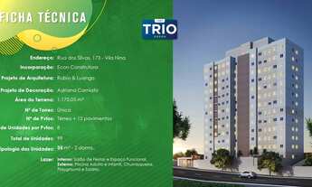 Imagem 1: Apartamento para venda tem 35 e 37 m² com e sem varanda, 2 quartos em Vila Nina - São Paul