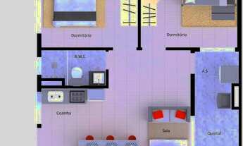 Imagem 7: Apartamento para venda possui 40 metros quadrados com 2 quartos