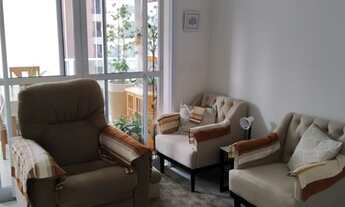 Imagem 2: Studio mobiliado de 38m2 com 1 Quarto e Varanda Grill totalmente fechado com vidro e com 0