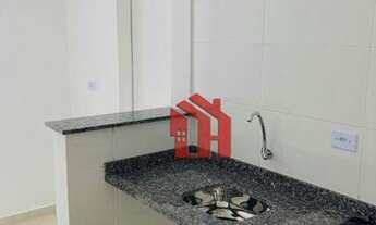 Imagem 3: Apartamento de 41m2, sala living, vaga para moto, Boqueirão, Santos