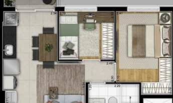 Imagem 5: Socorro - Apto 2 dorm e terraço a 215 mil