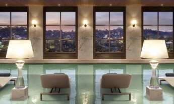 Imagem 2: Planta com 144 m², 3 suítes, ou opção 4 dormitórios, lavabo, elevador privativo, 2 vagas