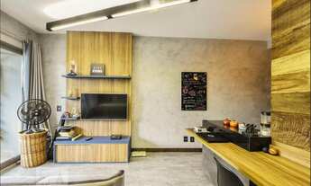 Imagem 2: Apartamento á venda possui 41m² com 1 quarto e 1 vaga, mobiliado e decorado