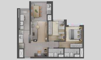 Imagem 4: Apartamento 61 m² com 2 quartos (1 Suíte) na Vila Romana (AGOSTO/24