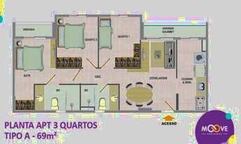 Imagem 2: Vendo Apartamento Moove- Nascente 3 quartos