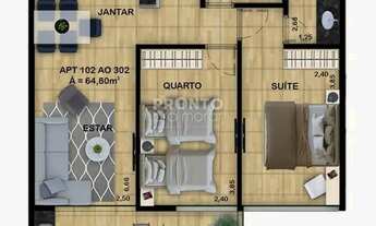 Imagem 2: Apartamento novo com 64 m² com 2 quartos 1 suíte em Praia dos Carneiros - Tamandaré - PE