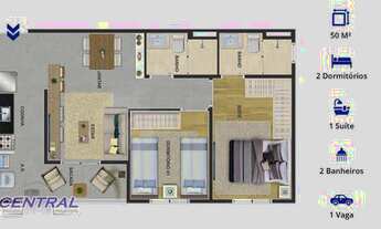 Imagem 2: Apartamento de 50m² na Planta - Previsão Out/2024