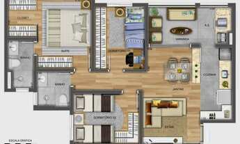 Imagem 7: Aptos de 2 dorms com suíte de 65m² a 75m²
