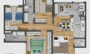 Imagem 5: Aptos de 2 dorms com suíte de 65m² a 75m²