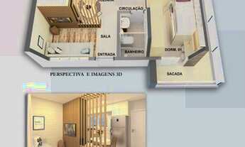 Imagem 6: Apartamento para venda possui 43 metros quadrados com 2 quartos a partir de 230.000!