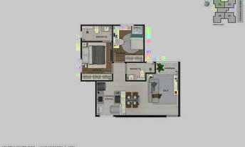 Imagem 4: APARTAMENTO 02 QTOS 01 SUÍTE 01 VG NO BAIRRO SANTA BRANCA EM BELO HORIZONTE