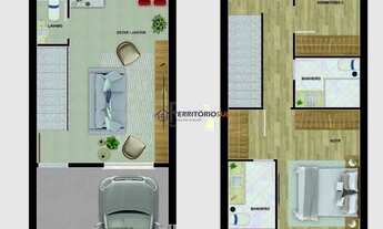 Imagem 4: Casa Condominio para Venda - 94.47m², 3 dormitórios, sendo 1 suites, 1 vaga - Me