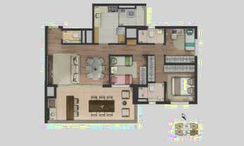 Imagem 6: Apartamento para venda 137 metros quadrados com 3 quartos em Chácara Santo Antonio- São P