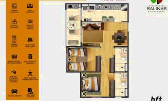 Imagem 5: Apartamento 56m² - 2 Dorm / Suíte e Sacada - Residencial Salinas