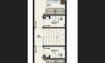 Imagem 4: Sobrado Geminado para Venda em Joinville, Comasa, 2 dormitórios, 2 suítes, 3 banheiros, 1