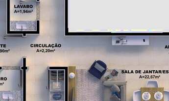 Imagem 4: Apartamento para venda tem 77 metros quadrados com 2 quartos em Pedra Branca - Palhoça - S