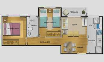 Imagem 5: Residencial Alegria, 2 dorms, com elevador e sacada