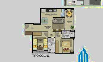 Imagem 4: Edifício Ana Mel de 01 e 02 Quartos - 72x na Praia do Morro - Guarapari - ES