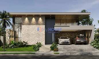 Imagem 2: Casa térrea alto padrão no Alphapark, 245m², 4 suítes, piscina, área gourmet e acabamento