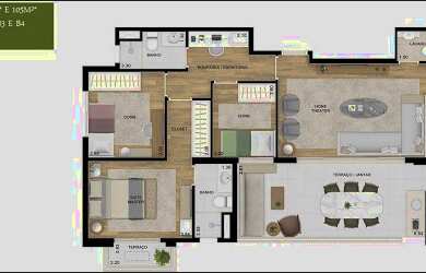 Imagem 4: Apartamento 105m², 3 Dorms ( 1 Suíte) 2 vagas e Depósito, em Vila Anastácio, Lapa - São P