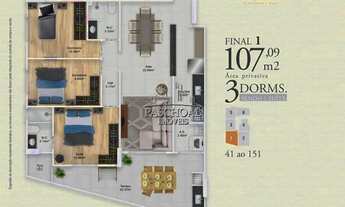 Imagem 3: APARTAMENTO 3 QUARTOS SENDO 2 SUITE 2 BANHEIROS 2 VAGAS DE GARAGEM JARDIM IMPERADOR EM PRA