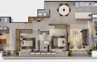 Imagem 3: Apartamento 3 Quartos com 3 Suítes - Kobrasol