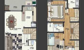 Imagem 4: CASA com 3 dormitórios à venda por R$ 440.738,00 no bairro Atuba - CURITIBA / PR