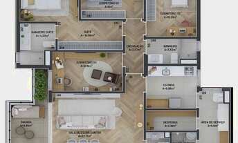 Imagem 2: APARTAMENTO com 4 dormitórios à venda por R$ 1.213.931,76 no bairro Vila Izabel - CURITIBA