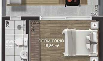 Imagem 7: APARTAMENTO com 1 dormitório à venda por R$ 366.536,51 no bairro Bigorrilho - CURITIBA / P