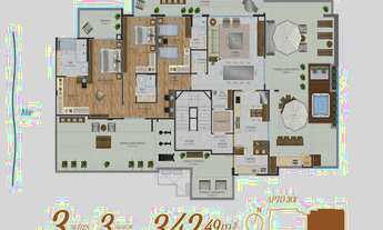 Imagem 3: Apartamento à venda no João Paulo com 2 suítes, Lavabo e 2 vagas e 118,38 m²