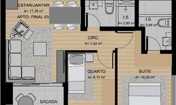 Imagem 4: APARTAMENTO com 2 dormitórios à venda por R$ 756.685,00 no bairro Bigorrilho - CURITIBA