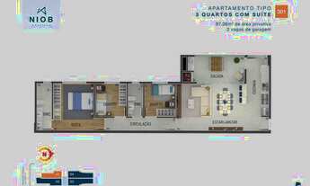 Imagem 4: APARTAMENTO com 3 dormitórios à venda por R$ 1.169.770,00 no bairro Hugo Lange - CURITIBA