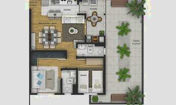 Imagem 4: APARTAMENTO com 2 dormitórios à venda por R$ 372.074,33 no bairro Tingui - CURITIBA / PR