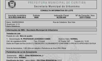 Imagem 5: Terreno à venda, 960 m² por R$ 980.000,00 - Barreirinha - Curitiba/PR