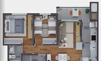 Imagem 2: APARTAMENTO com 2 dormitórios à venda por R$ 451.135,98 no bairro Tingui - CURITIBA / PR