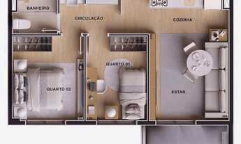 Imagem 3: APARTAMENTO com 2 dormitórios à venda por R$ 455.498,55 no bairro Centro - CURITIBA / PR