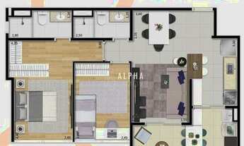 Imagem 3: Apartamento para alugar, 66 m² por R$ 4.600,00/mês - Empresarial 18 do Forte - Barueri/SP