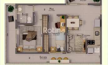 Imagem 4: Apartamento à venda, 2 quartos, Umuarama - Uberlândia/MG - Rotina Imobiliária