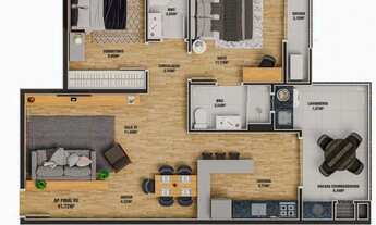 Imagem: APARTAMENTO no SAGUAÇÚ com 2 quartos para