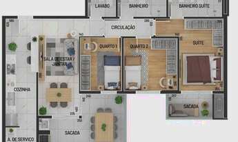 Imagem 4: APARTAMENTO com 3 dormitórios à venda por R$ 955.330,00 no bairro Mossunguê - CURITIBA / P